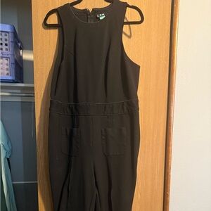 Maeve Sleeveless Black Jumpsuit with Pockets